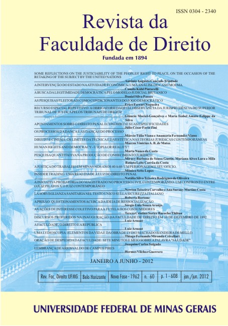 n. 35 (1995)  REVISTA DA FACULDADE DE DIREITO DA UFMG