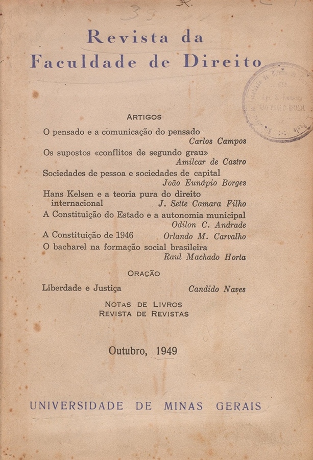 REVISTA DA FACULDADE DE DIREITO DA UFMG