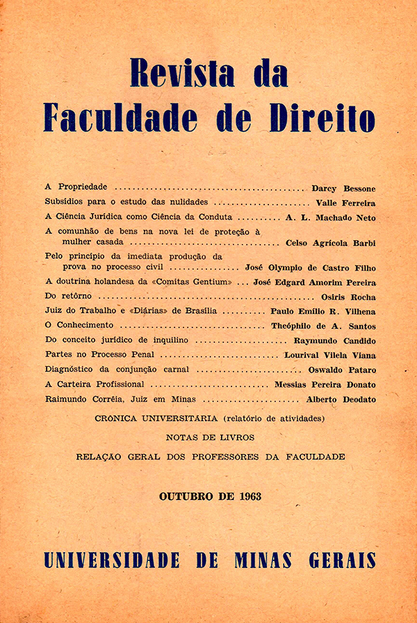 n. 35 (1995)  REVISTA DA FACULDADE DE DIREITO DA UFMG